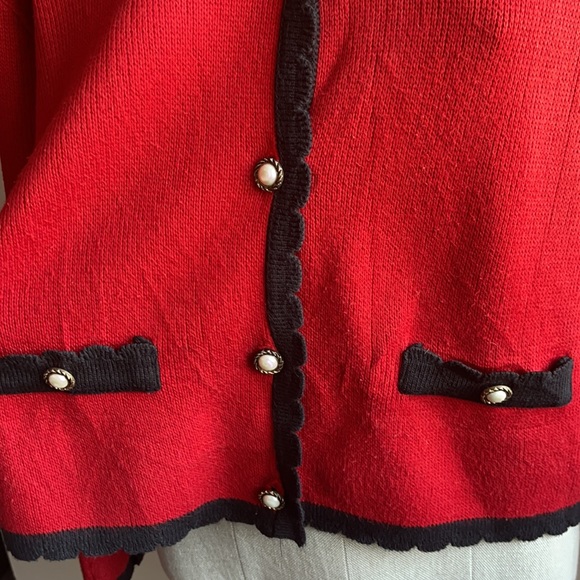 Espion Red long sleeve cardigan Medium - Picture 8 of 13
